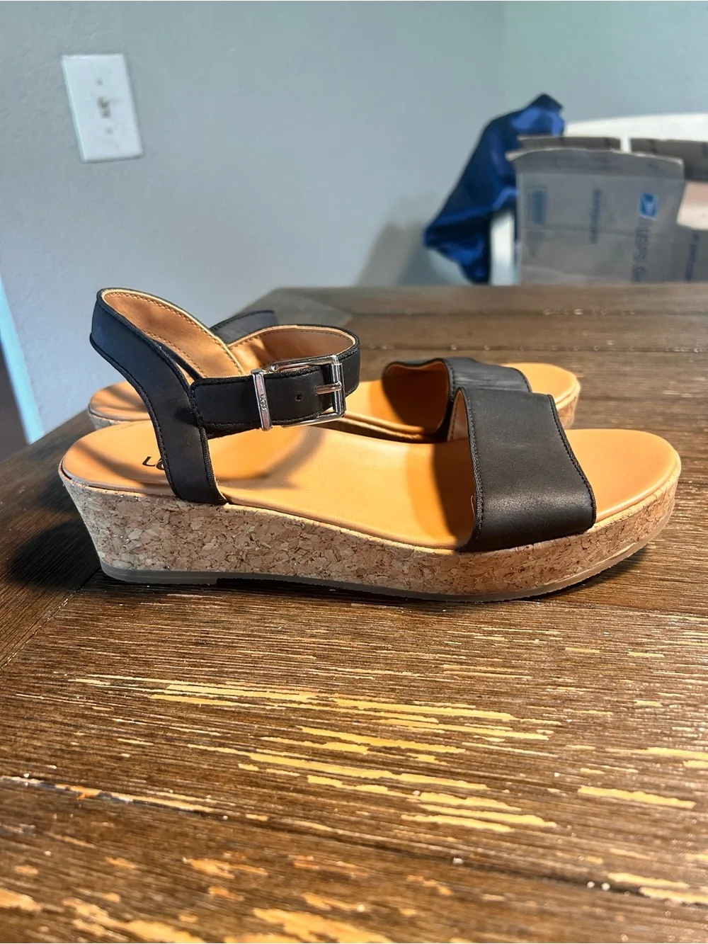 UGG black wedge
